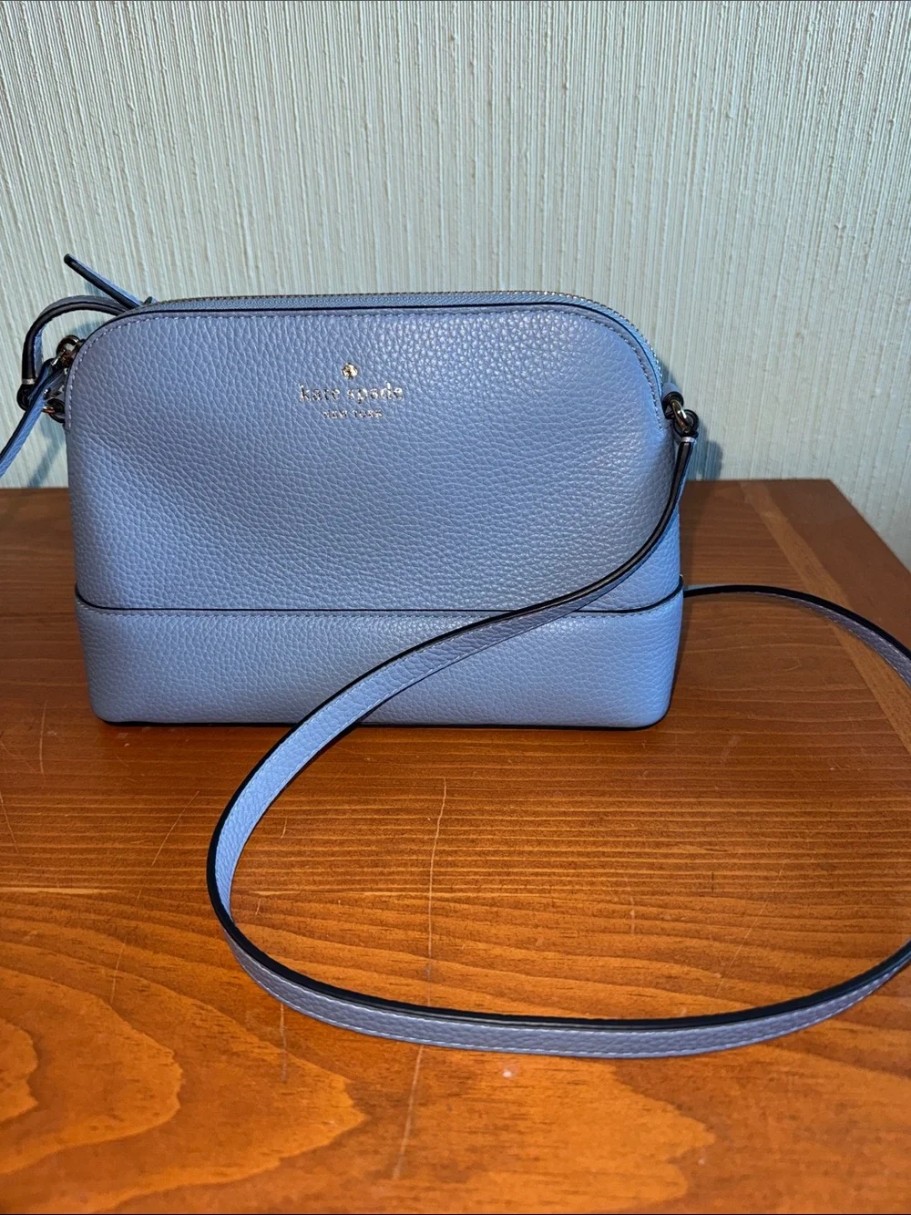 kate spade Light Blue Pebbled Leather Crossbody